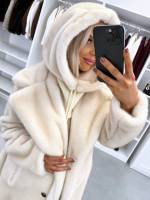 темно-красный Шапка-бини с воротником