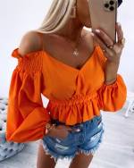 Valge Õlapaeltega Mugav Crop-top