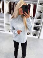 Helebeež Kõrge Kaelusega Pehme Kampsun