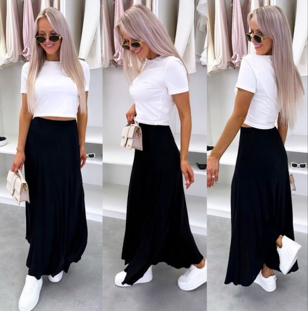 Black Long Airy Skirt
