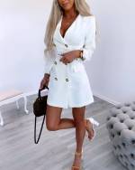 Темно-зеленый Платье жакетного фасона