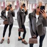 Juoda Oversized švarkas