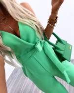 Светло-розовый Длинный комбинезон с карманами 