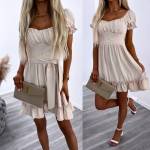 Balta Surišama Suknelė