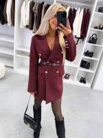 Melns Žakete-kleita Ar Jostu