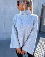 Taupe High Neck Warm Knit