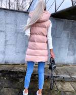 Must Lühem Kapuutsiga Vest