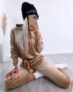 Tumehall Sametine Dessikomplekt