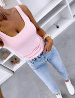 Czarny Elastyczny Top