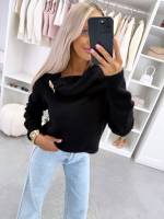 Pelēks Maigs Džemperis Ar Zelta Akcentu