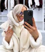 темно-красный Шапка-бини с воротником