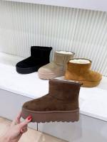 Коричневый Ботинки на массивной подошве в стиле UGG