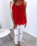 Sarkans Šifona Tops