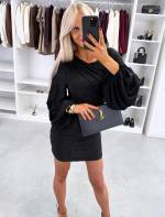 Pruun Veniv Laiade Varrukatega Bodycon Kleit