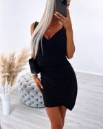 Светло-серый Блестящее облегающее платье стрейч