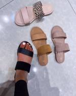 Brown Velvet Strap Sandals