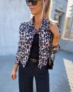 Leopard Jacket With Zipper