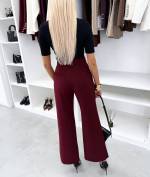 Tumši Sarkans Taisna Piegriezuma Klasiski Bikses