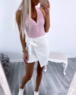 White Faux Suede Skirt