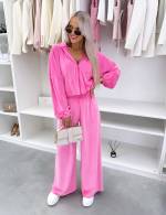 Fuksija Divdaļīgs Velūra Treniņtērpa Komplekts
