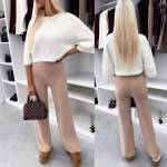 Melns Mīkstas Un Elastīgas Taisna Piegriezuma Bikses