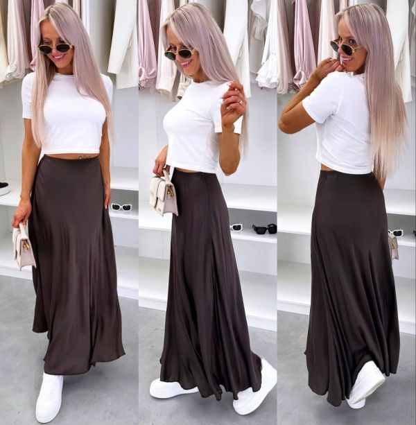 Brown Long Airy Skirt
