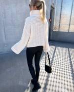 Light Beige High Neck Soft Sweater