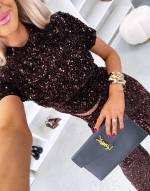 Must Pehme Litritega Crop-pluus