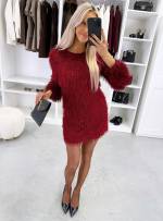 Dark Green Long-sleeve Flowy Dress