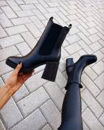 Black Block-heeled Comfortable Boots