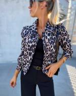 Leopard Jacket With Zipper