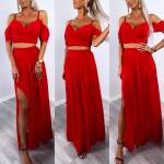 Violetinė Dviejų Dalių Komplektas Iš šifono