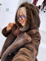 темно-красный Шапка-бини с воротником