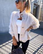 White Soft Buttoned Sweater