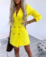 Yellow Blazer-dress
