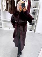 Серо-коричневый Роскошное зимнее пальто с капюшоном