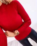 Pink Gold Button Sweater