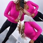 Beež V-lõikega Džemper