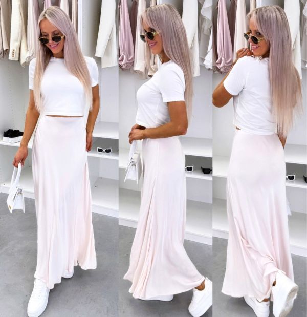 Light Pink Long Airy Skirt