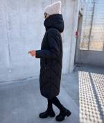 Juoda Quilted Light Winter Coat With High Collar