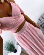 Violetinė Dviejų Dalių Komplektas Iš šifono