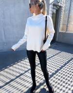 Light Beige Soft Sweater With Slit