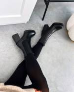 Black Block-heeled Comfortable Boots