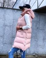 Must Lühem Kapuutsiga Vest