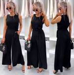 Khaki Keskelt Seotav Jumpsuit
