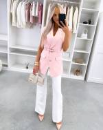 Roosa Vööga Vestjakk