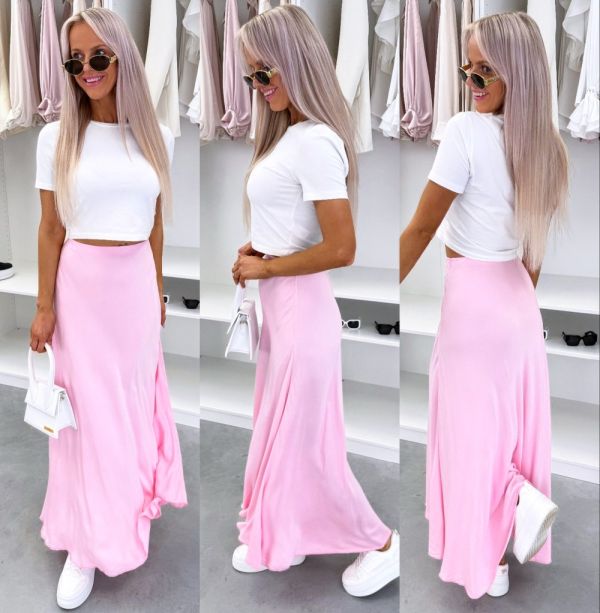 Pink Long Airy Skirt