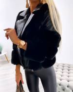 Hall Lühike Karvaga Kasukas