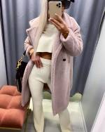 Smėlio Spalvos „Teddy“ Paltas