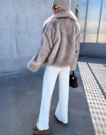 Brown Luxurious Short Fur Coat